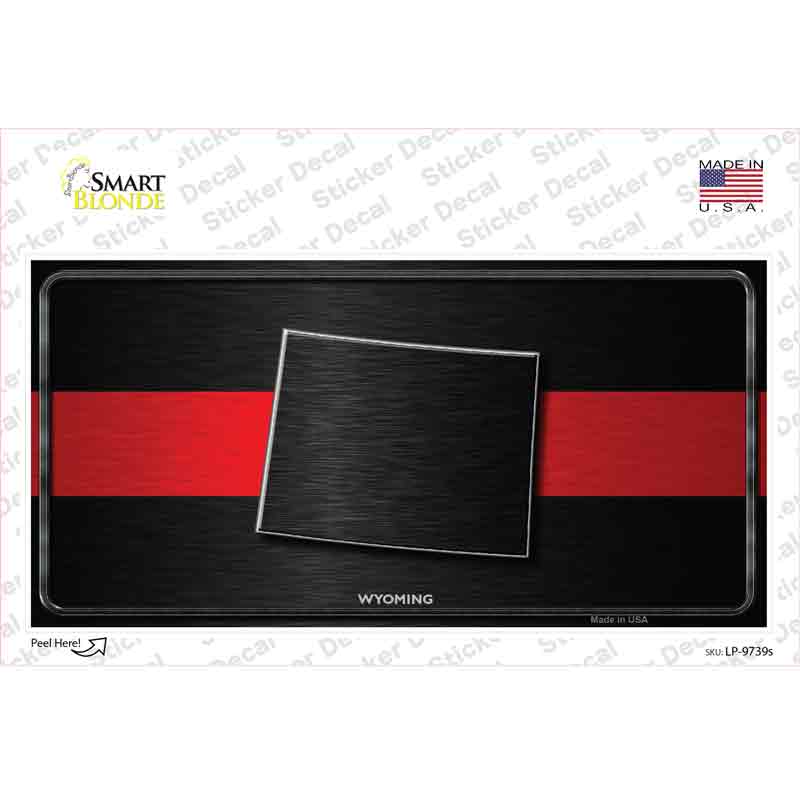 LP-9739s-M Wyoming Thin Red Line Novelty Sticker Decal - Medium
