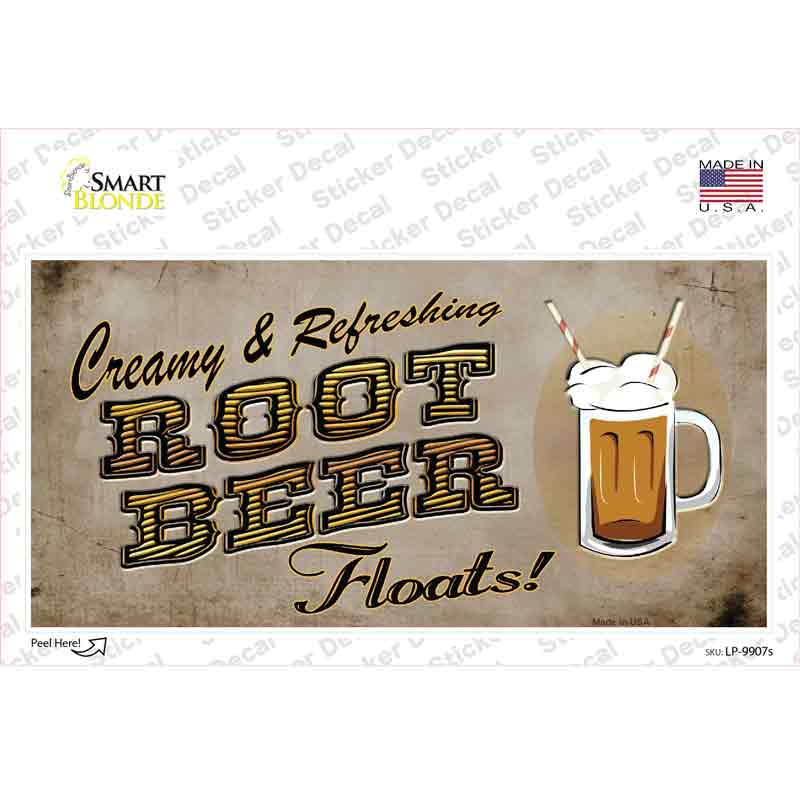 LP-9907s-M Root Beer Floats Novelty Sticker Decal - Medium