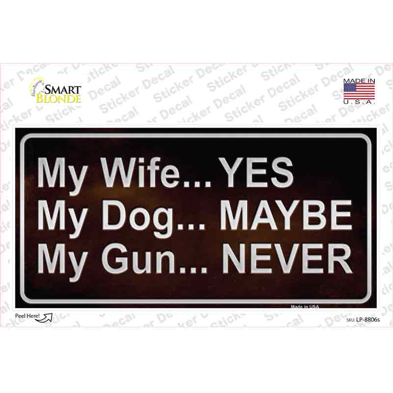 LP-8806s-M My Gun Novelty Sticker Decal - Medium
