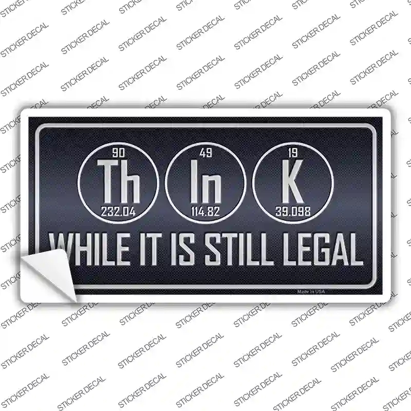 LP-8814s-S Think Novelty Sticker Decal - Small