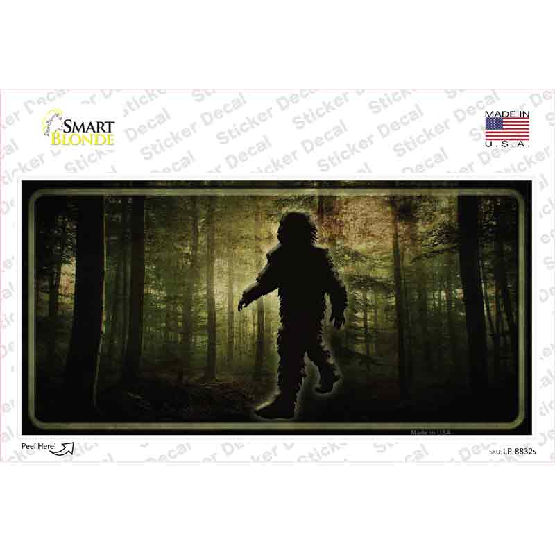 LP-8832s-M Bigfoot in the Woods Novelty Sticker Decal - Medium