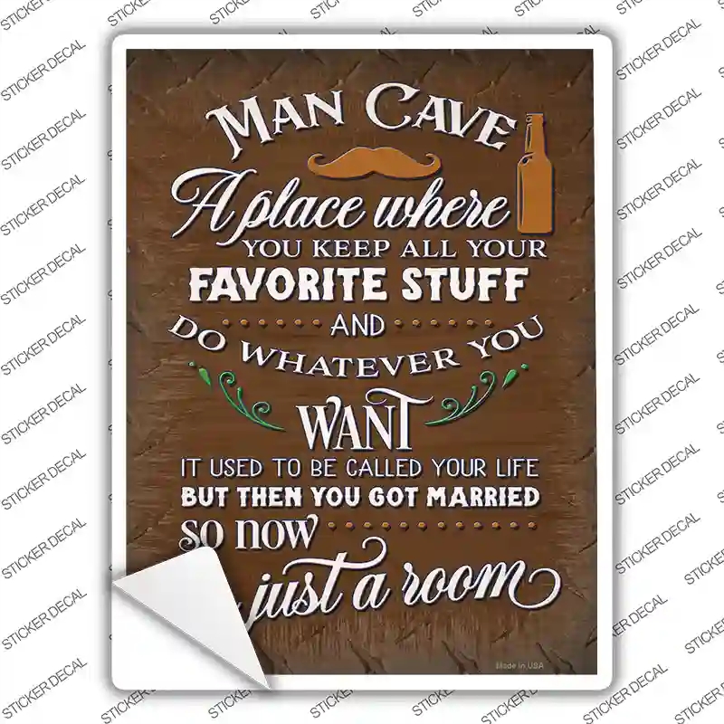 P-3719s-L Its Just A Room Novelty Rectangle Sticker Decal - Large