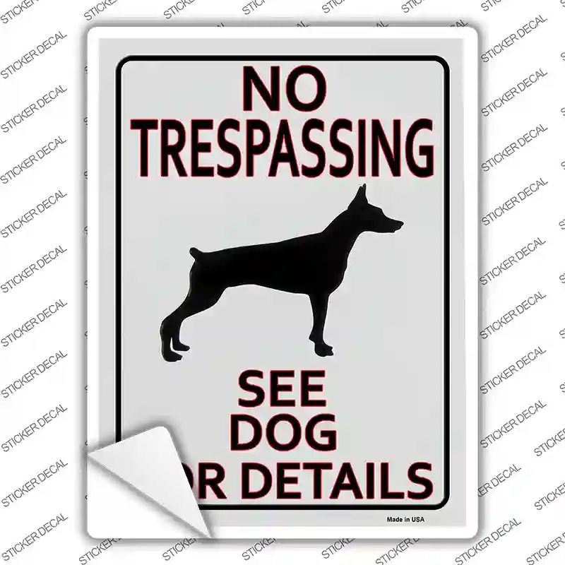 P-3876s-L See Dog for Detail Novelty Rectangle Sticker Decal - Large