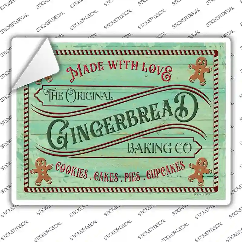 P-3887s-S The Original Gingerbread Baking Co Novelty Rectangle Sticker Decal - Small