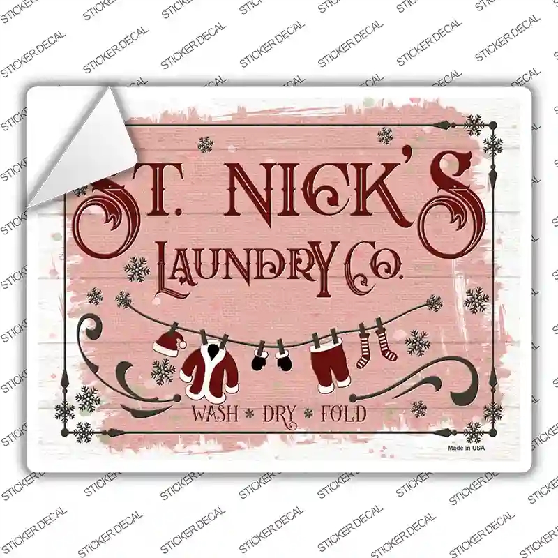 P-3899s-S St Nicks Laundry Co Novelty Rectangle Sticker Decal - Small