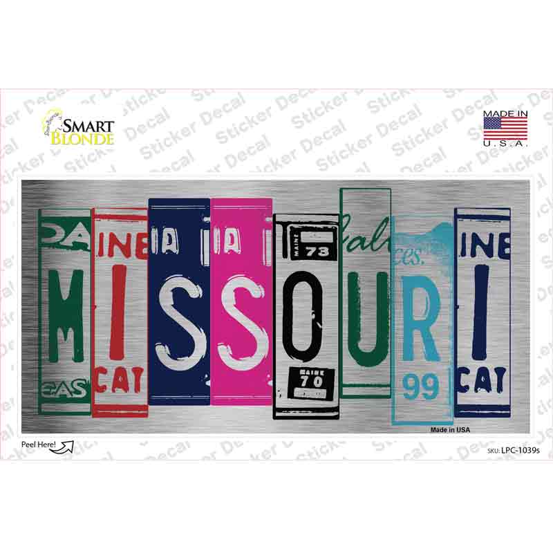 LPC-1039s-M Missouri Art Novelty Sticker Decal - Medium
