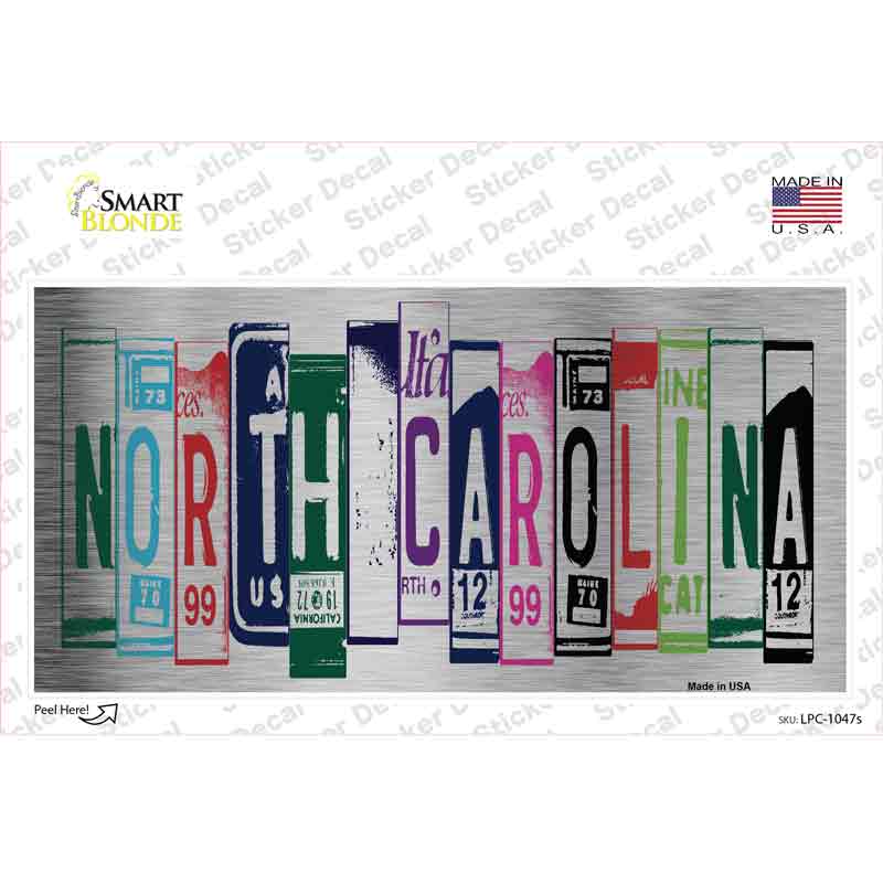 LPC-1047s-M North Carolina Art Novelty Sticker Decal - Medium
