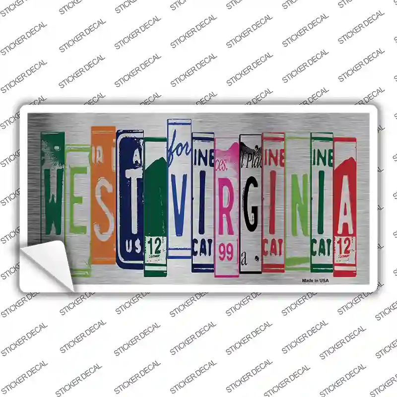 LPC-1062s-L West Virginia Art Novelty Sticker Decal - Large