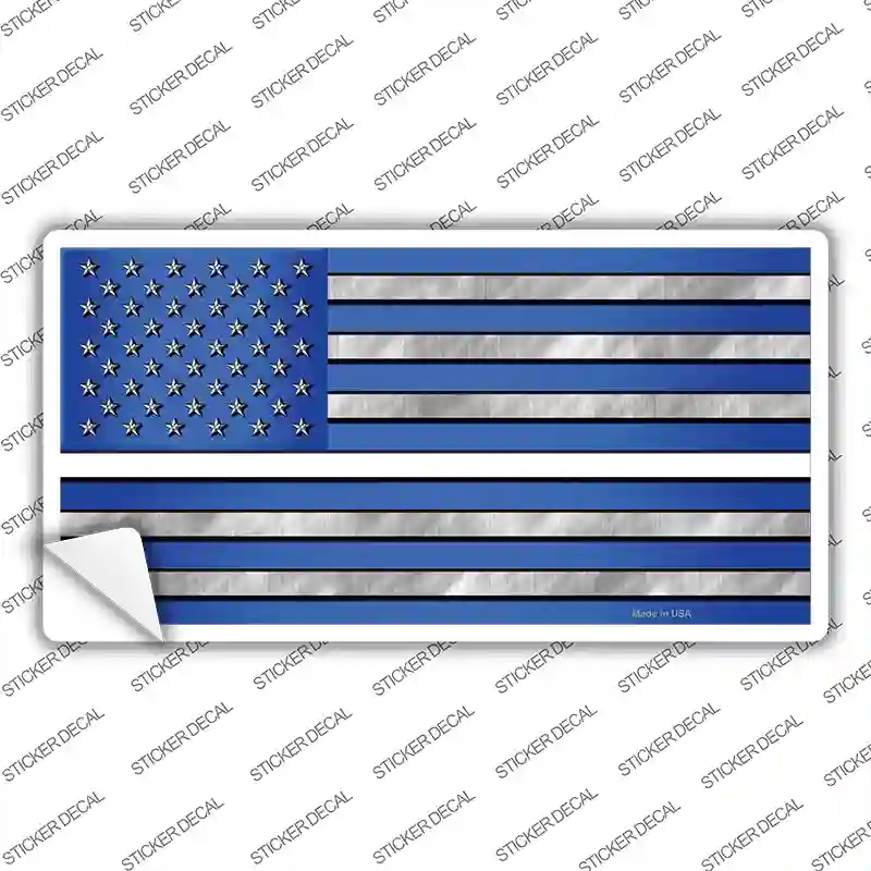 LP-9422s-S Blue American Flag Thin White Line Novelty Sticker Decal - Small