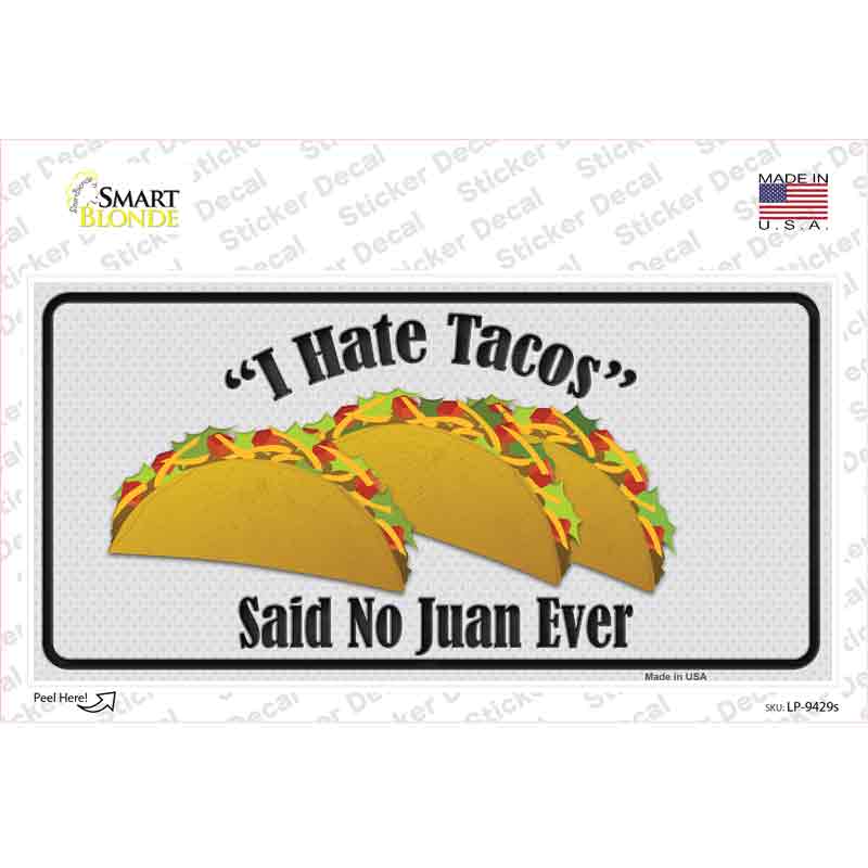 LP-9429s-M Tacos Novelty Sticker Decal - Medium