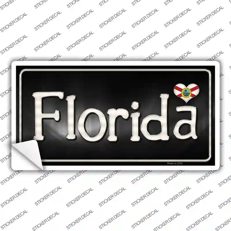 LP-9447s-S Florida Flag Script Novelty Sticker Decal - Small