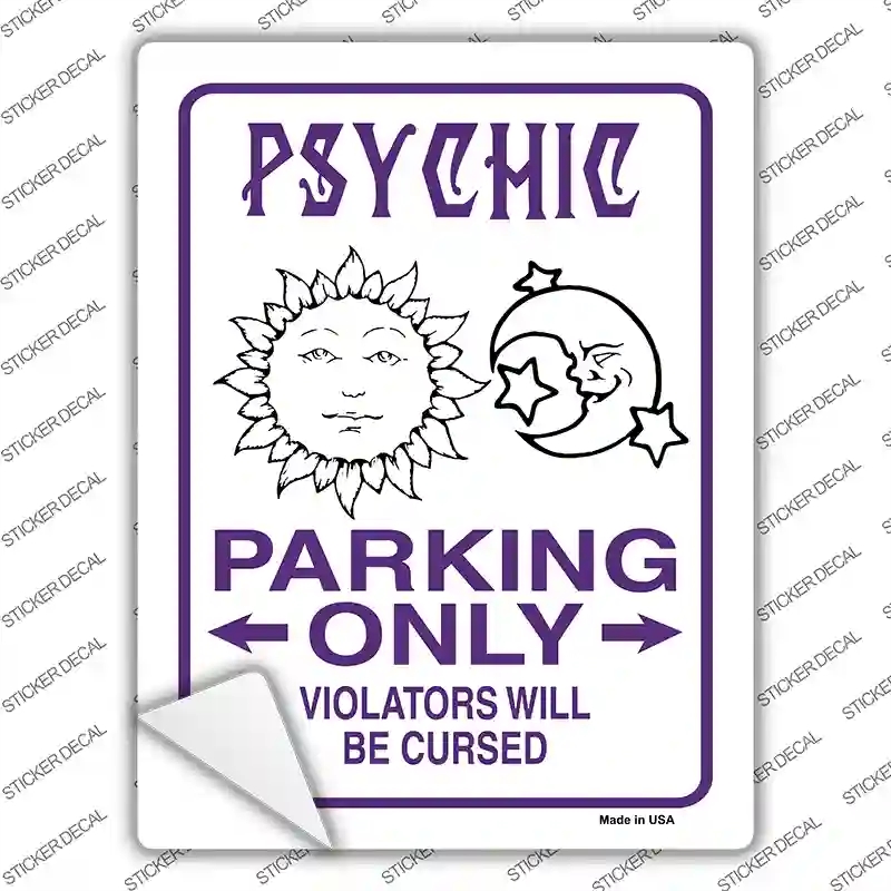 P-786s-XL Psychic Only Novelty Rectangle Sticker Decal - Extra Large
