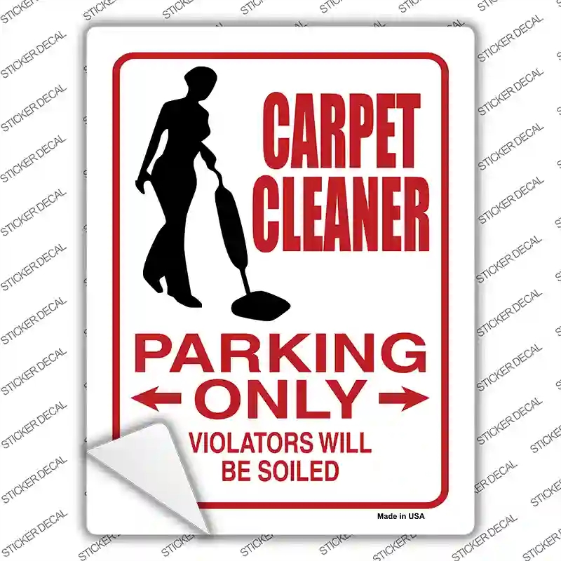 P-800s-L Carpet Cleaner Only Novelty Rectangle Sticker Decal - Large