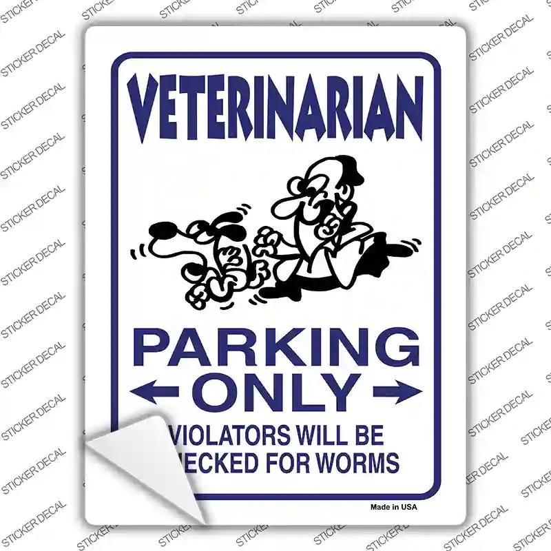 P-738s-L Veterinarian Novelty Rectangle Sticker Decal - Large