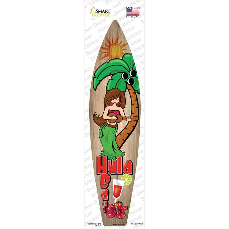 SB-073s-M Hula Bar Novelty Surfboard Sticker Decal - Medium