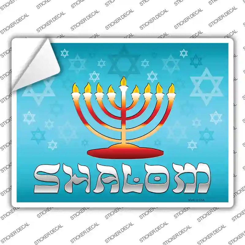 P-1431s-L Shalom Novelty Rectangle Sticker Decal - Large