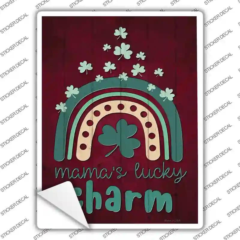 P-3768s-S Mamas Lucky Charm Novelty Rectangle Sticker Decal - Small