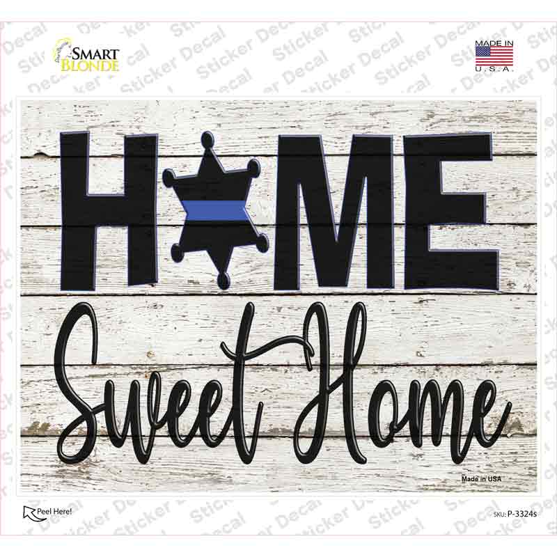 P-3324s-M Home Sweet Home Novelty Rectangle Sticker Decal - Medium