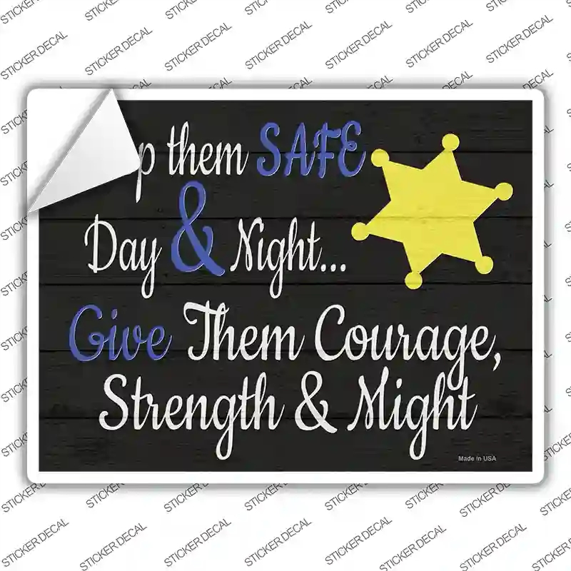 P-3333s-XL Keep Them Safe Novelty Rectangle Sticker Decal - Extra Large