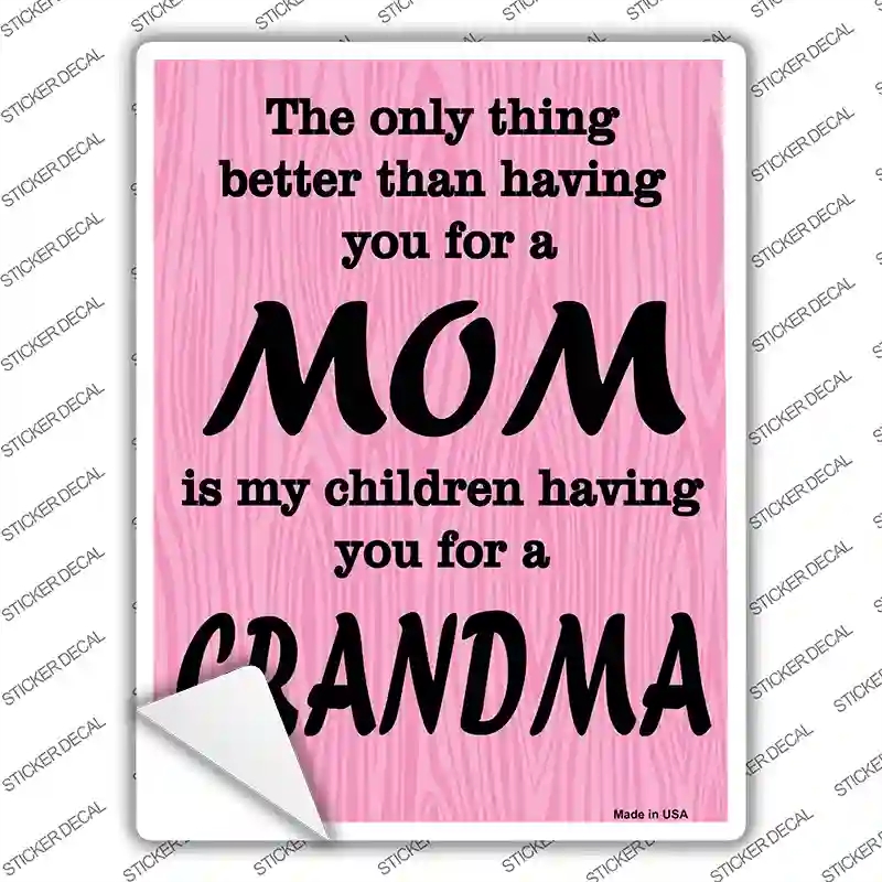 P-881s-XL The Only Thing Better Then Mom Novelty Rectangle Sticker Decal - Extra Large