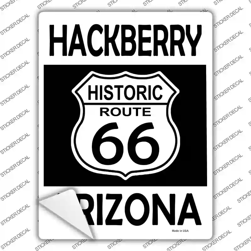 P-2801s-S Hackberry Arizona Historic Route 66 Novelty Rectangle Sticker Decal - Small