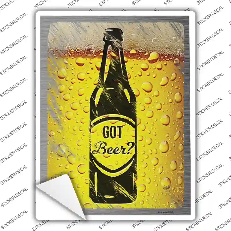P-3578s-M Got Beer Novelty Rectangle Sticker Decal - Medium