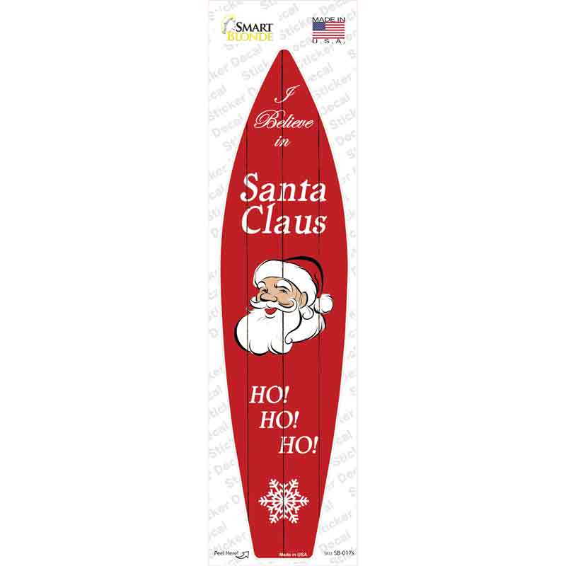 SB-017s-M Santa Claus Novelty Surfboard Sticker Decal - Medium