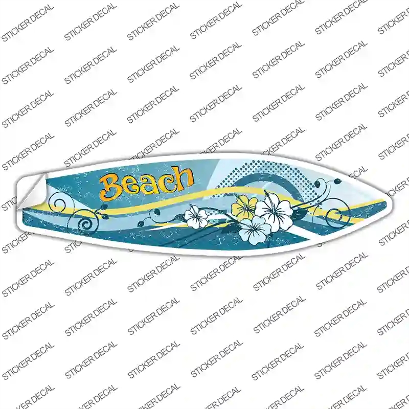 SB-026s-L Beach Novelty Surfboard Sticker Decal - Large