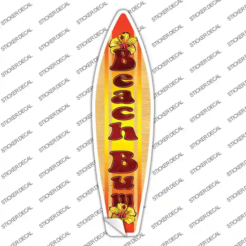 SB-056s-XL Beach Bum Novelty Surfboard Sticker Decal - Extra Large