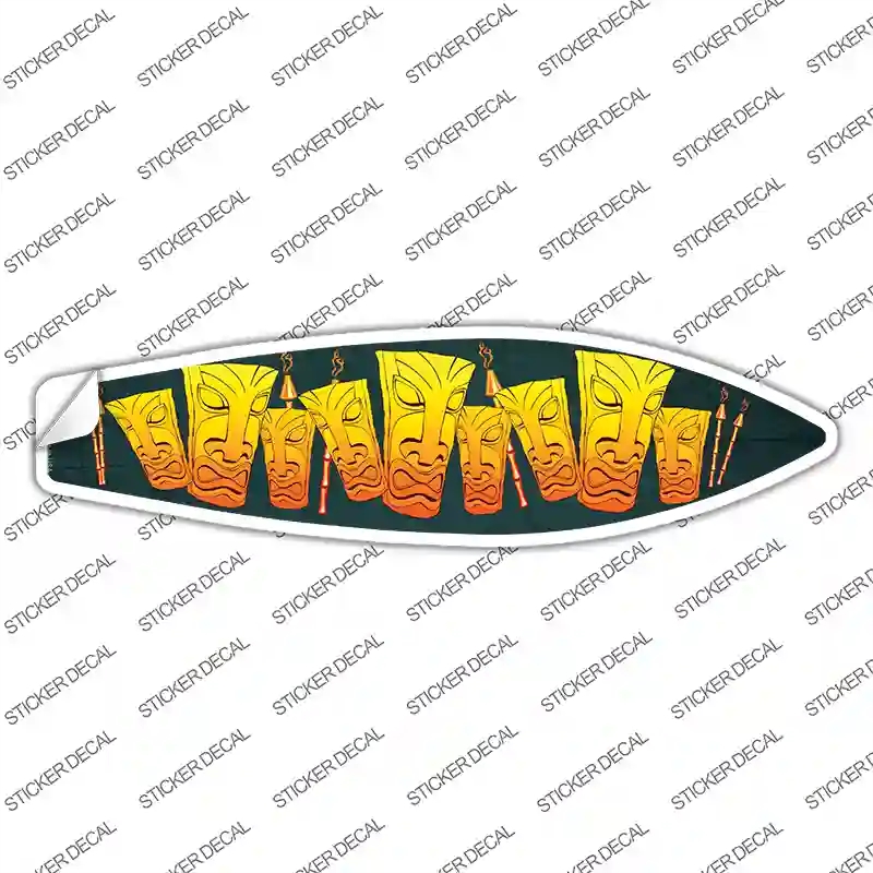 SB-063s-S Tiki Novelty Surfboard Sticker Decal - Small
