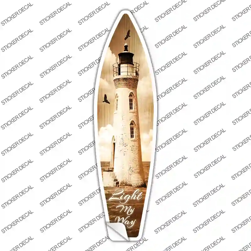 SB-085s-XL Light My Way Novelty Surfboard Sticker Decal - Extra Large