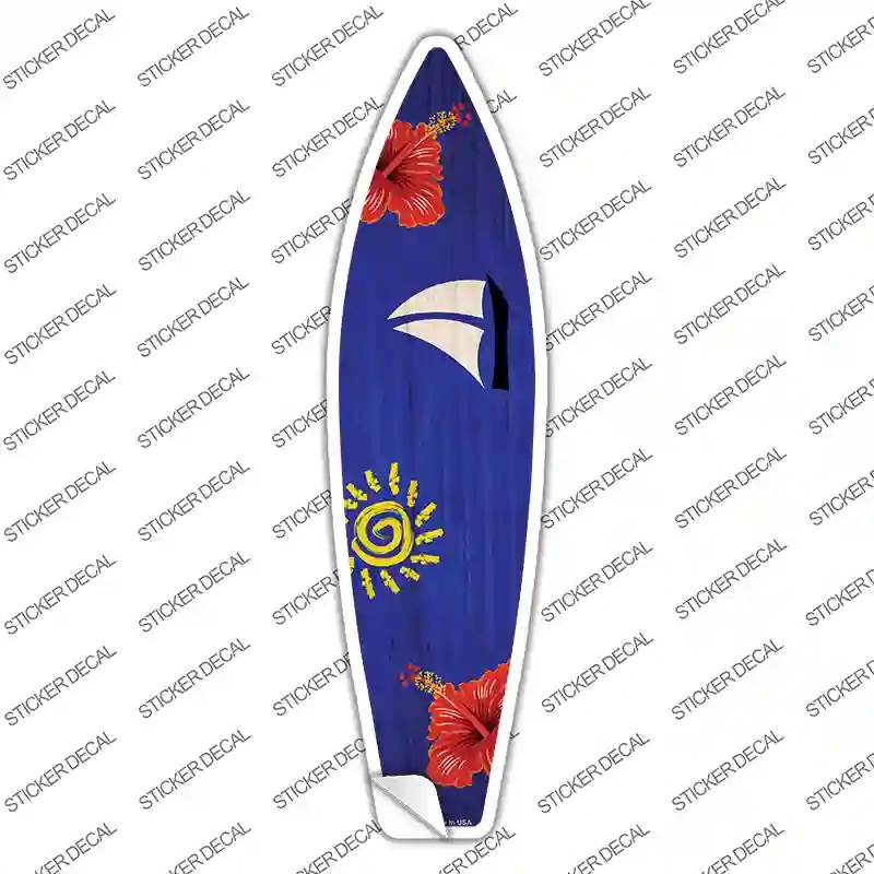 SB-329s-S Sailboat with Little Sun Novelty Surfboard Sticker Decal - Small