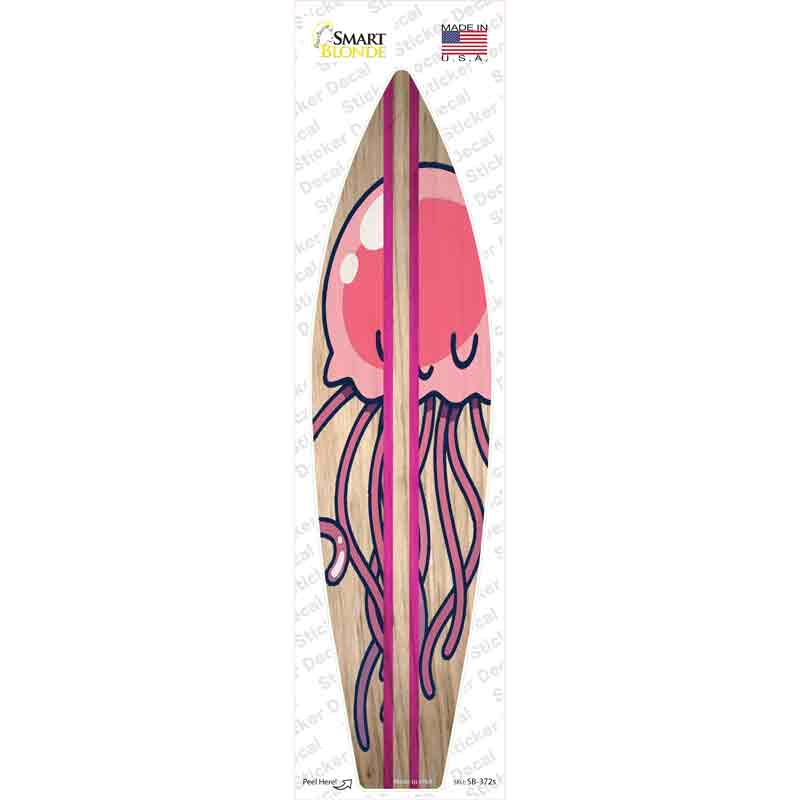 SB-372s-M Jellyfish Pink Novelty Surfboard Sticker Decal - Medium