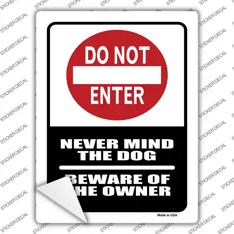P-700s-S Do Not Enter Novelty Rectangle Sticker Decal - Small