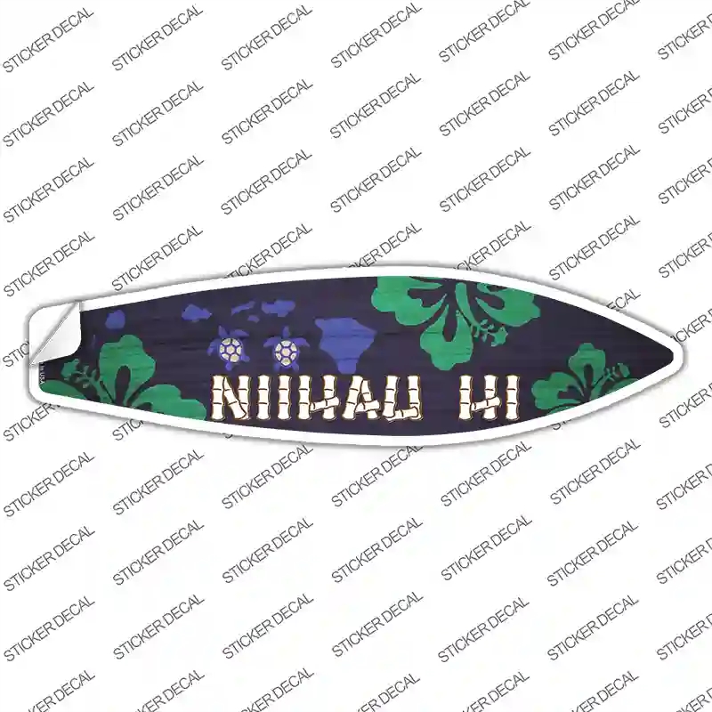 SB-297s-S Niihau Hawaii Novelty Surfboard Sticker Decal - Small
