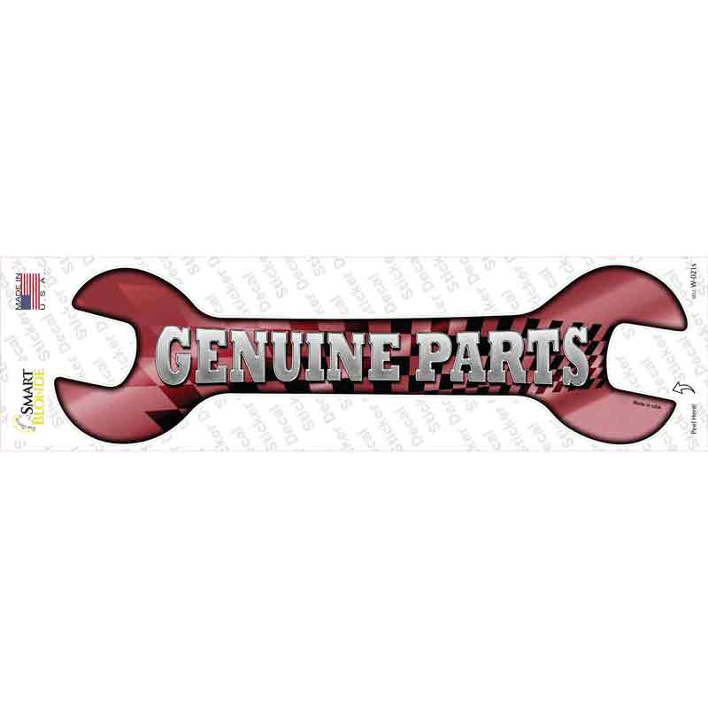 W-021s-M Genuine Parts Novelty Wrench Sticker Decal - Medium