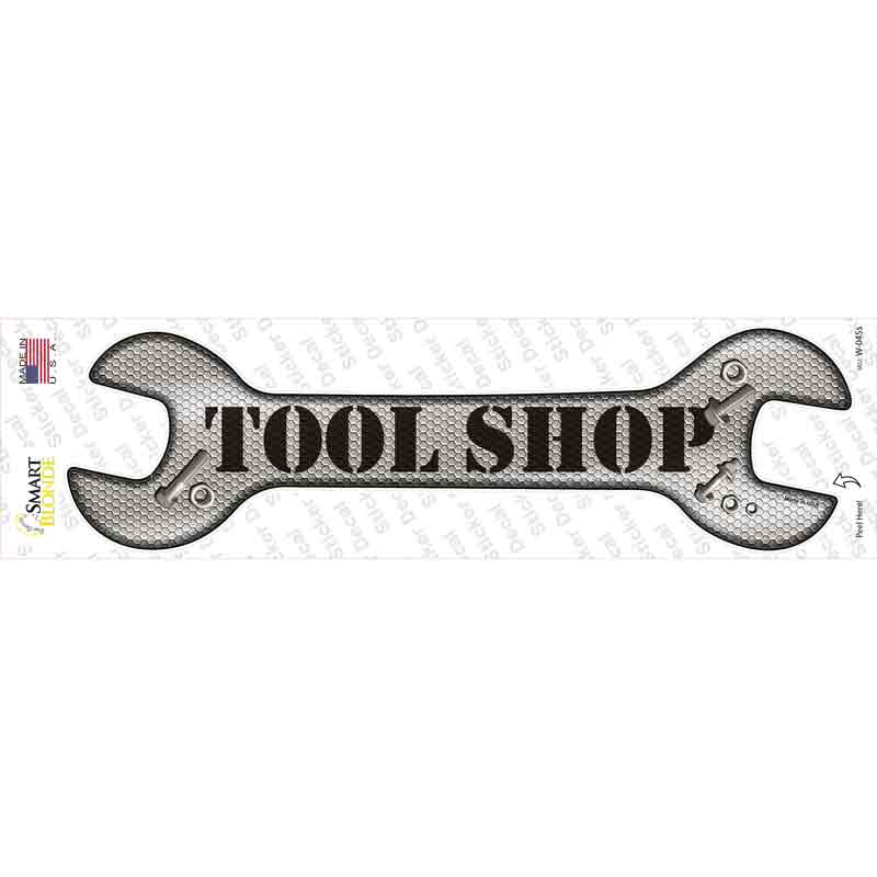 W-045s-M Tool Shop Novelty Wrench Sticker Decal - Medium