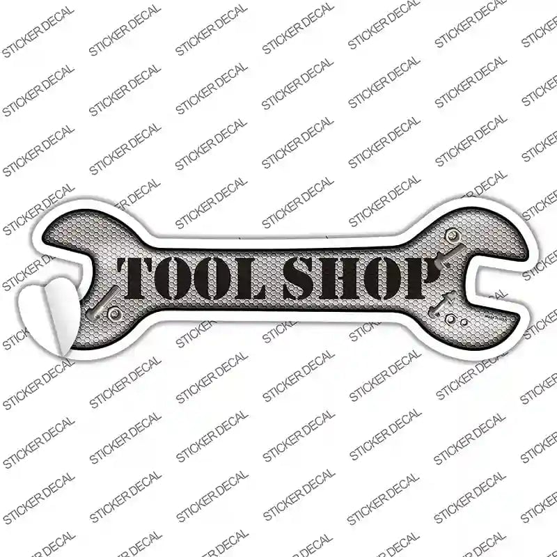 W-045s-XL Tool Shop Novelty Wrench Sticker Decal - Extra Large