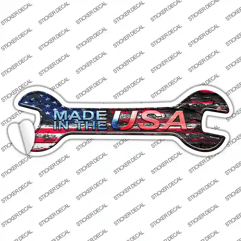 W-150s-XL Made in the USA Novelty Wrench Sticker Decal - Extra Large