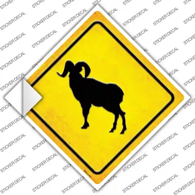 CX-399s-S Sheep & Mountain Goat Novelty Diamond Sticker Decal - Small
