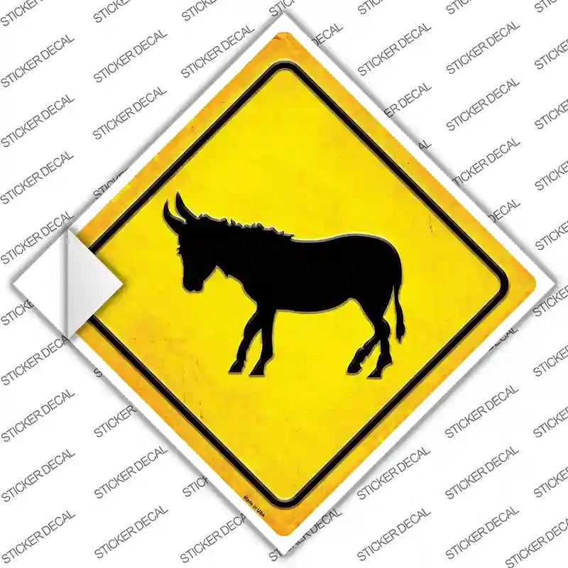 CX-596s-L Donkey Novelty Diamond Sticker Decal - Large