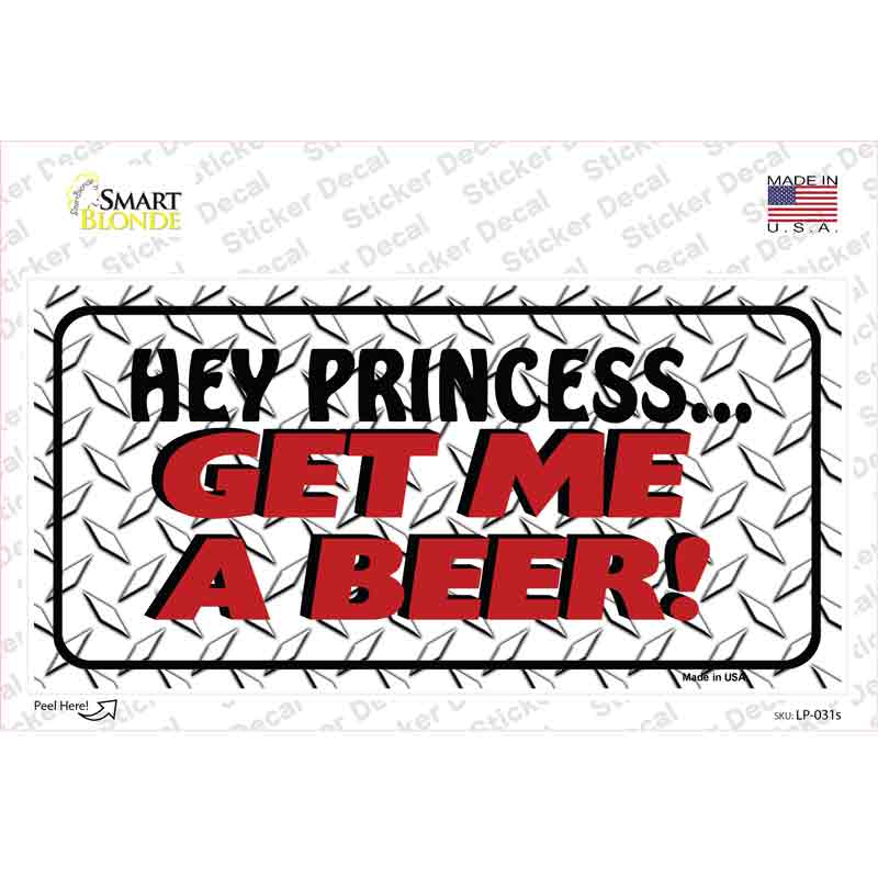 LP-031s-M Get Me A Beer Novelty Sticker Decal - Medium
