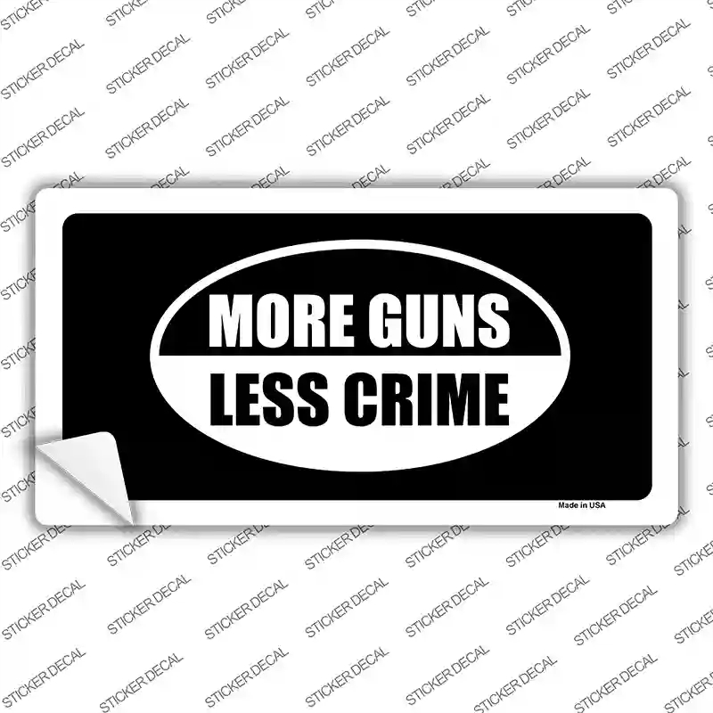 LP-4709s-L More Guns Less Crime Novelty Sticker Decal - Large