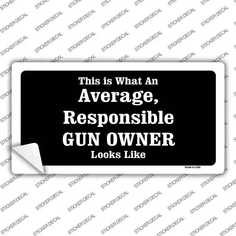LP-4710s-XL Average Gun Owner Novelty Sticker Decal - Extra Large