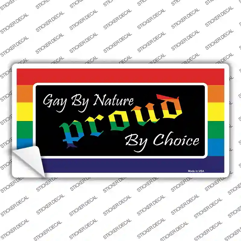 LP-4712s-L Gay by Nature Novelty Sticker Decal - Large