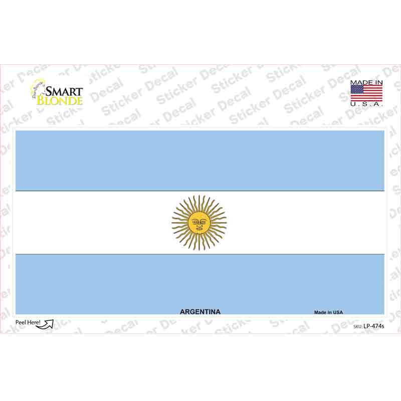 LP-474s-M Argentina Flag Novelty Sticker Decal - Medium