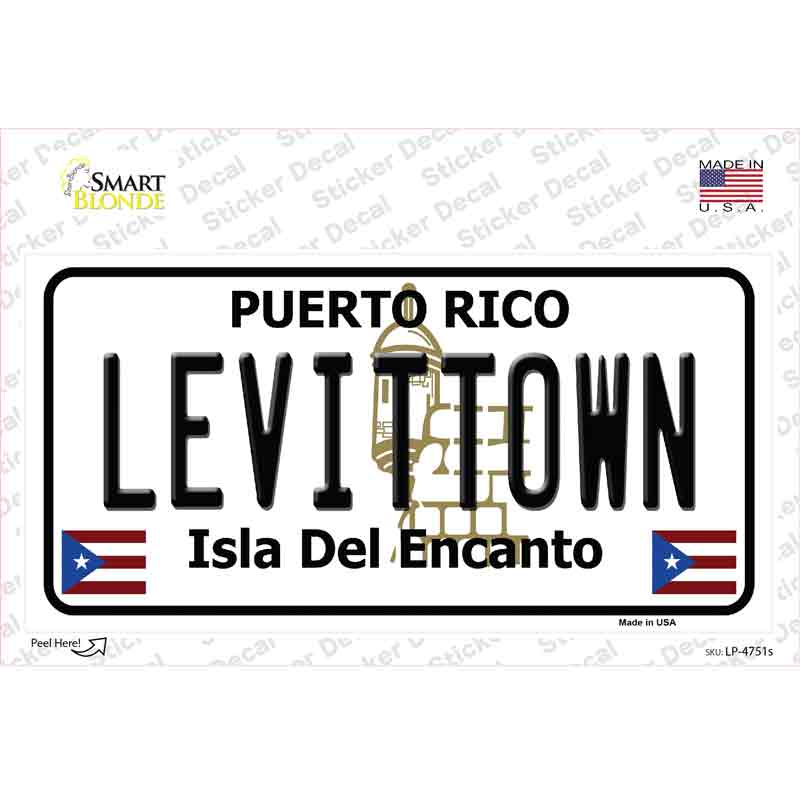 LP-4751s-M Levittown Puerto Rico Novelty Sticker Decal - Medium