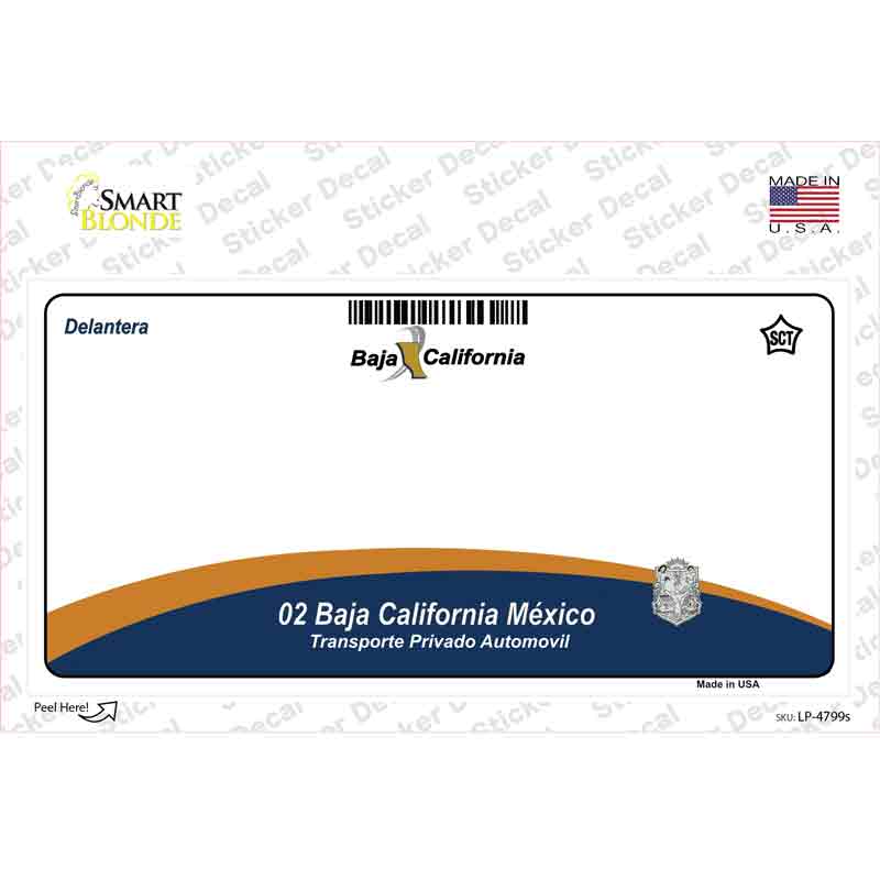 LP-4799s-M Baja California Novelty Sticker Decal - Medium