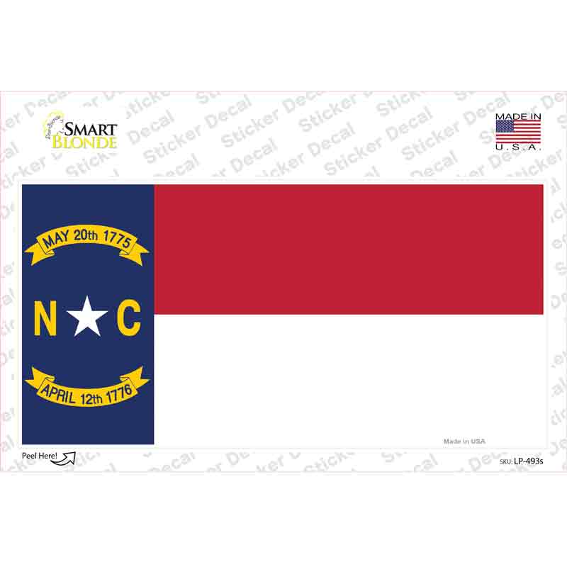 LP-493s-M North Carolina Novelty Sticker Decal - Medium