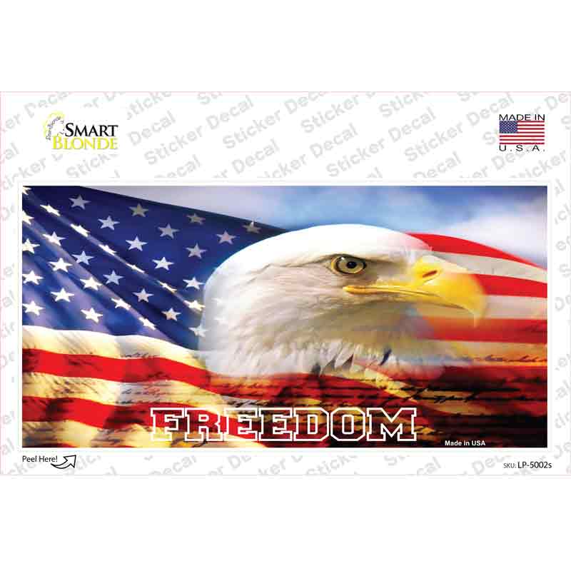 LP-5002s-M Freedom Bald Eagle Novelty Sticker Decal - Medium